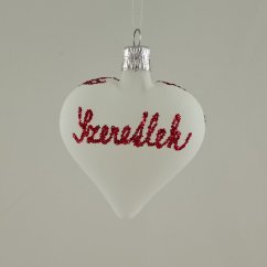 Valentinstagsherz weiß, matt