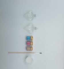 Sklenené fúkané srdiečka