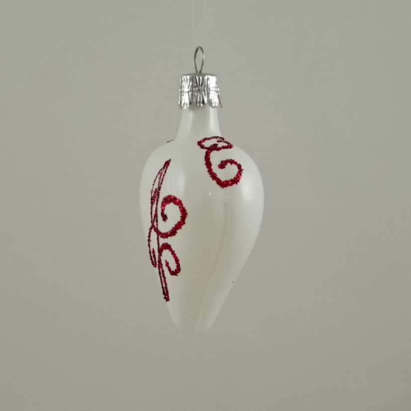 Valentin-napi fehér szív, matt