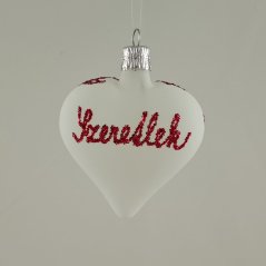 Valentínske srdiečko biele, matne