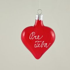 Valentínske srdiečko červené, matne