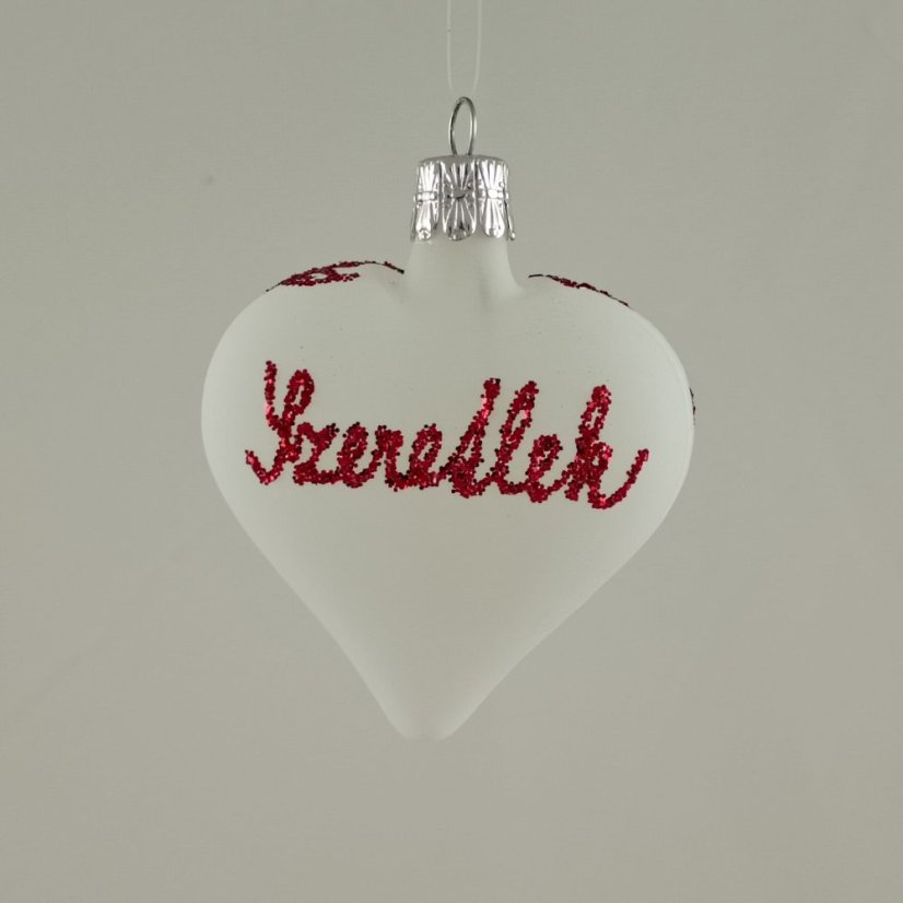 Valentinstagsherz weiß, matt