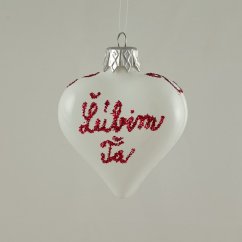 Valentínske srdiečko biele, matne