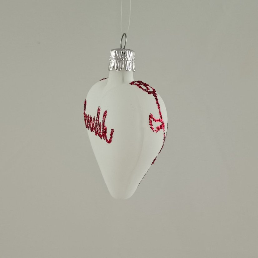 Valentinstagsherz weiß, matt