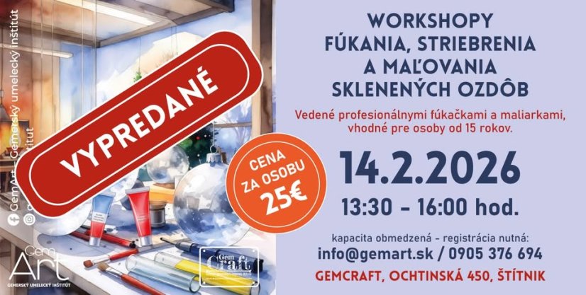 60101 - Workshop für das Blasen, Silberieren und Malen von geblasenen Glasornamenten, Štítnik