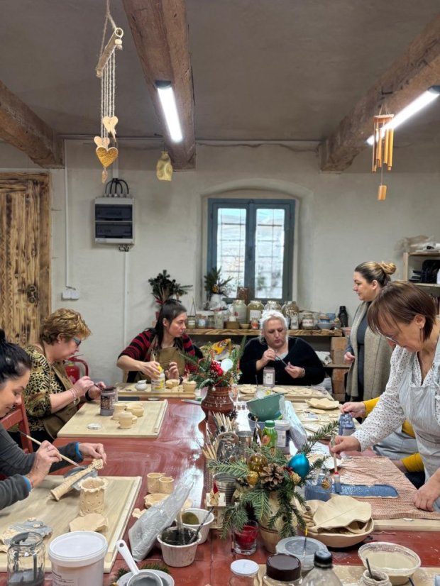 51122-Keramischer Workshop für Erwachsene - Eingeschlossene Pigmente, GemCraft Schild