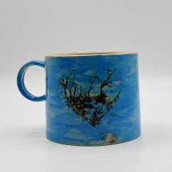 Kerámia bögre természetes mintával