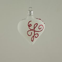 Valentínske srdiečko biele, matne