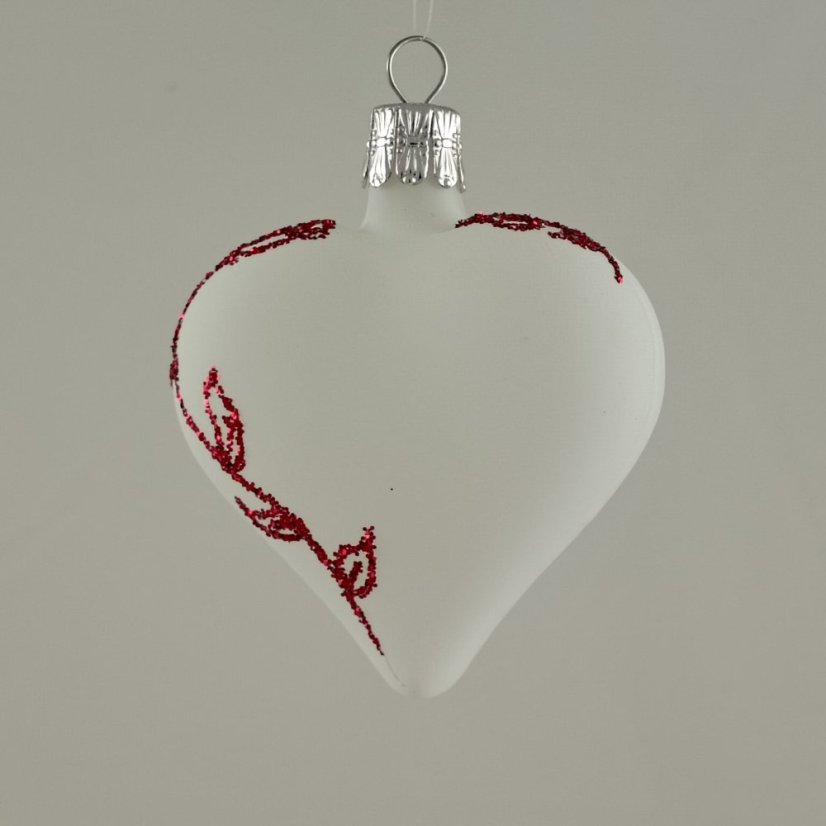 Valentinstagsherz weiß, matt