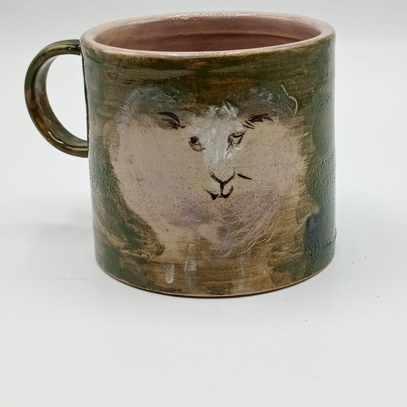 Kerámia bögre bárány mintával