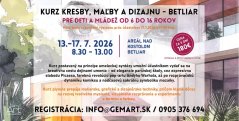 Kurz kresby, maľby a dizajnu pre deti a mládež - 5. ročník, Betliar