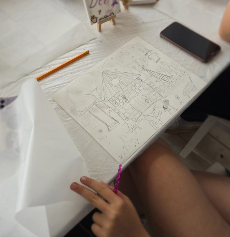 50710-Rövid rajz és festés, 1. turnus, 4. nap, Betliar, 2025.07.10.