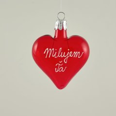 Valentínske srdiečko červené, matne