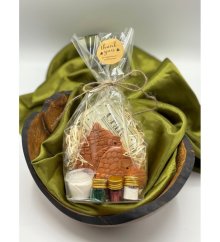 Kreatives Set für Heimwerker – Keramische Weihnachtsdekorationen zum Verzieren (Terrakotta / leichter „Schnee“-Relief)