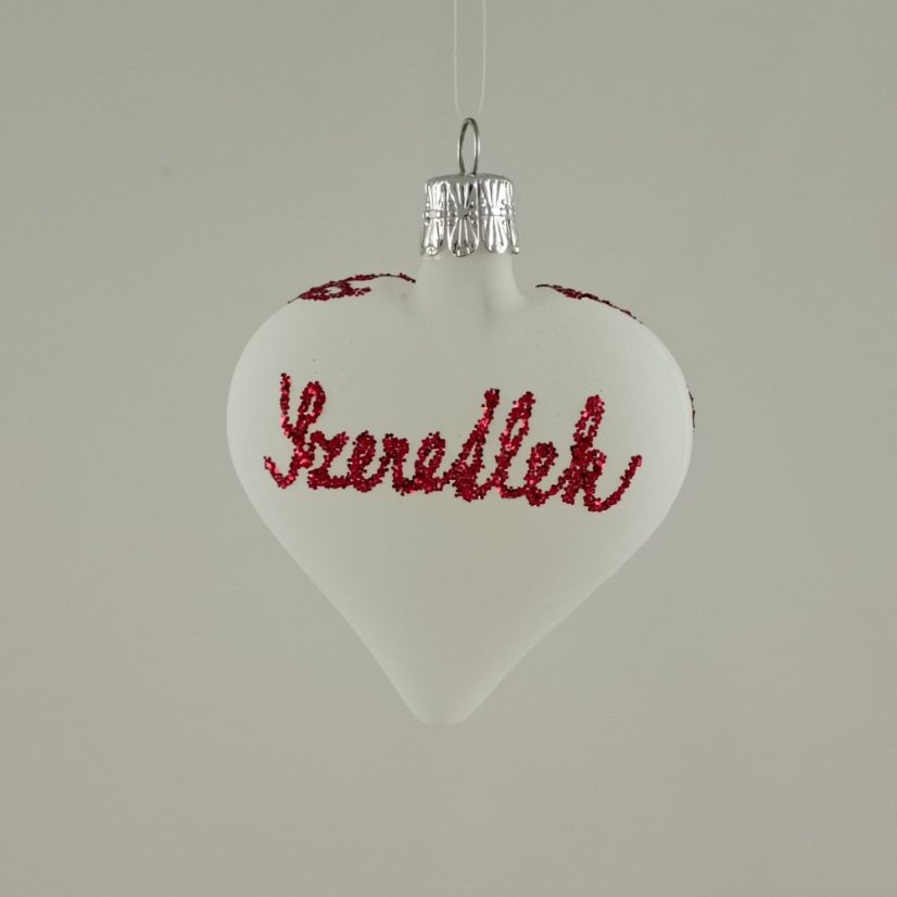 Valentinstagsherz weiß, matt