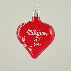 Valentínske srdiečko červené, matne