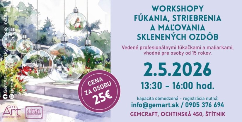 60502 - Warsztat dmuchania, srebrzenia i malowania szkła 2.5.2026