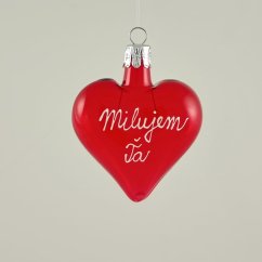 Valentínske srdiečko červené, matne