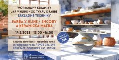 60214 - Workshop keramiky ZÁKLADNÉ TECHNIKY - Farba v hline, 14.2.2026