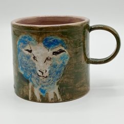 Kerámia bögre bárány mintával