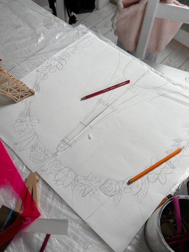 50709-Kurz Zeichnungen und Malerei, 1. Turnus, Tag 3, Betliar, 9.7.25