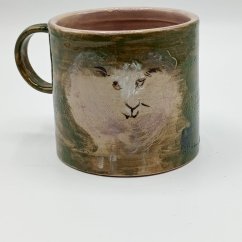 Kerámia bögre bárány mintával