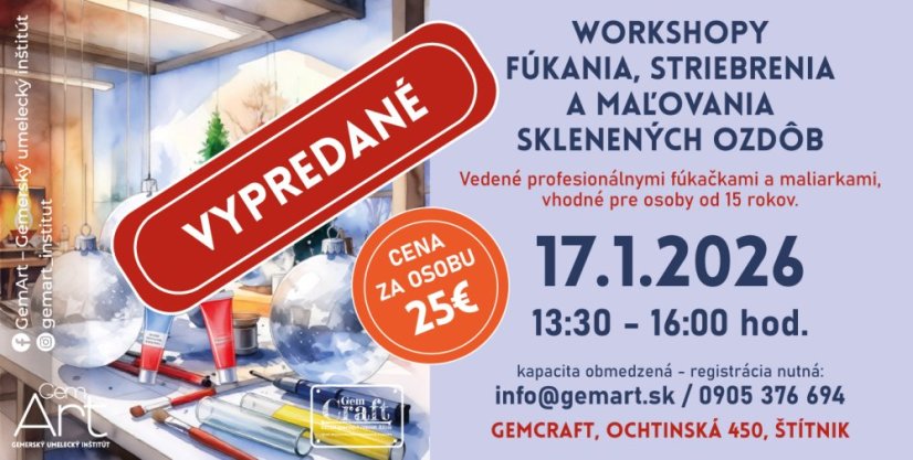 60117 - Warsztat dmuchania, srebrzenia i malowania szkła 17.1.2026