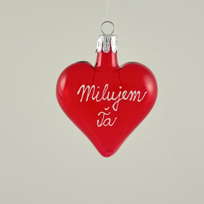Valentínske srdiečko červené, matne