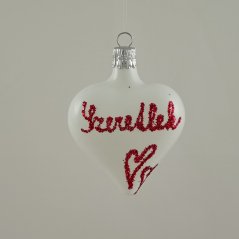 Valentínske srdiečko biele, matne