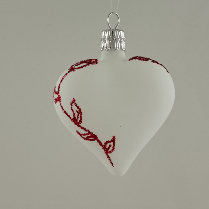 Valentinstagsherz weiß, matt