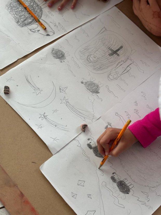 50709-Kurz Zeichnungen und Malerei, 1. Turnus, Tag 3, Betliar, 9.7.25