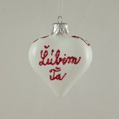 Valentínske srdiečko biele, matne