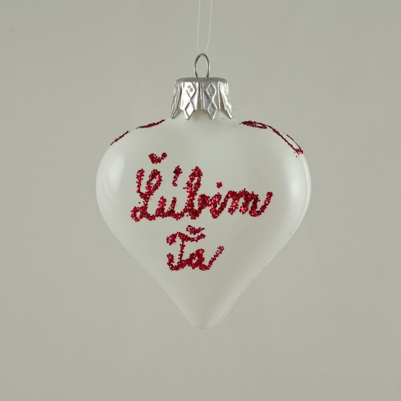 Valentínske srdiečko biele, matne