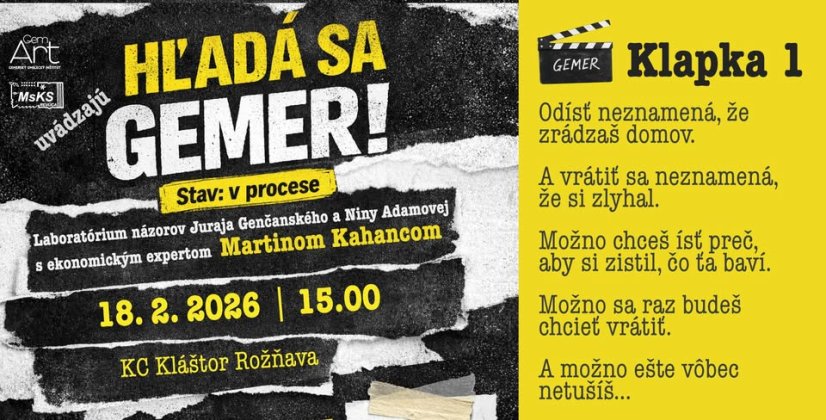 Otvorená debata o životných cykloch odchodov a návratov s Martinom Kahancom, Rožňava